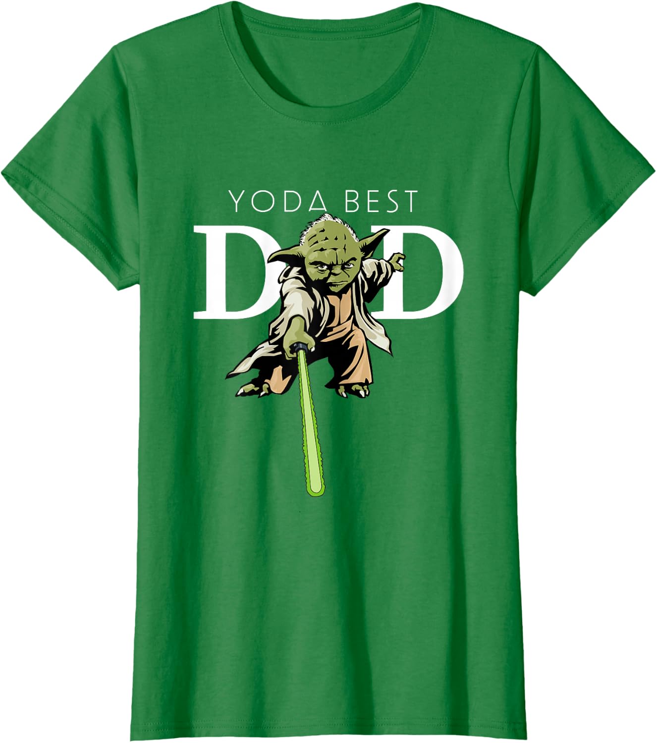 Star Wars Yoda Lightsaber Best Dad Father's Day T-Shirt