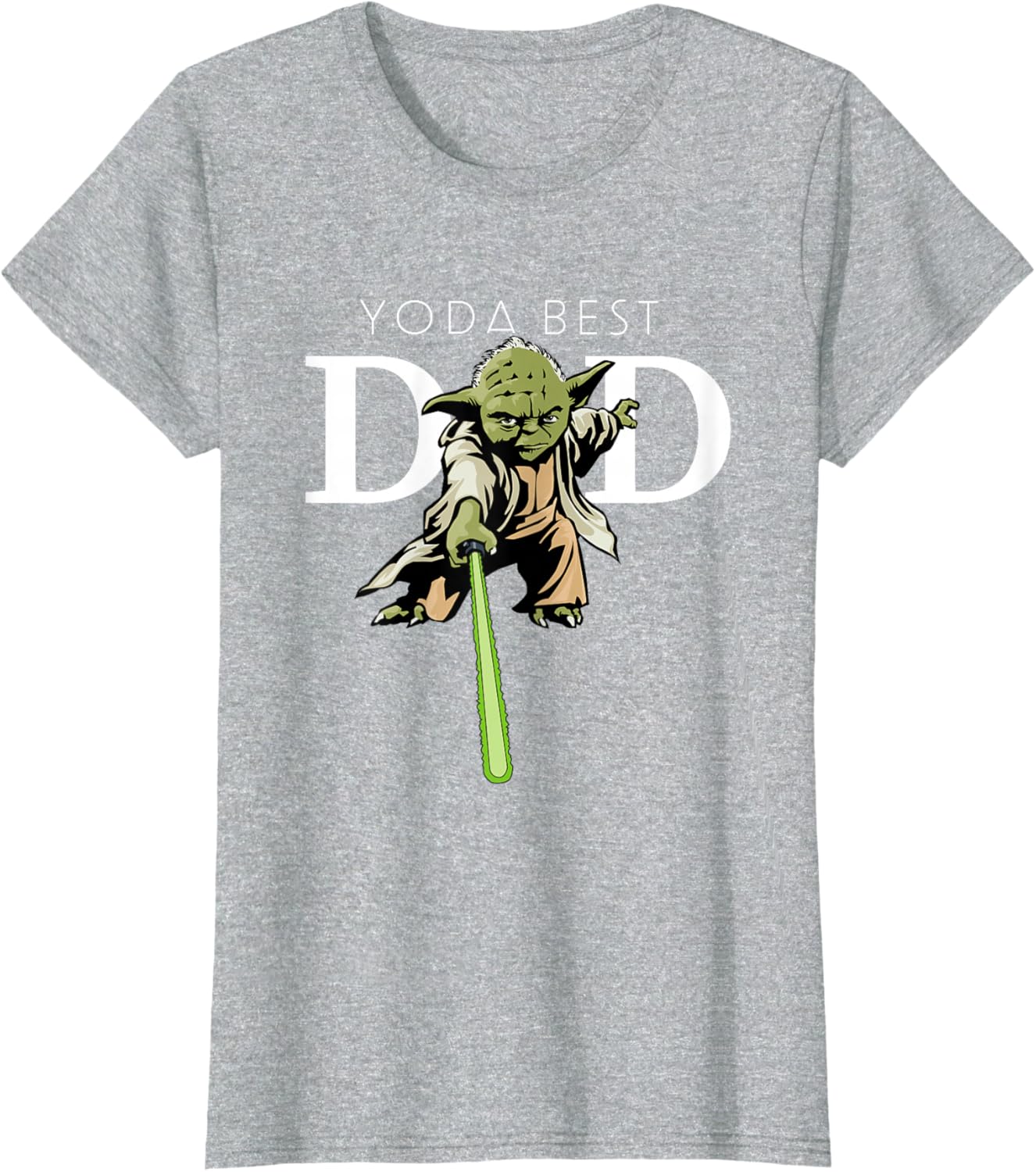 Star Wars Yoda Lightsaber Best Dad Father's Day T-Shirt