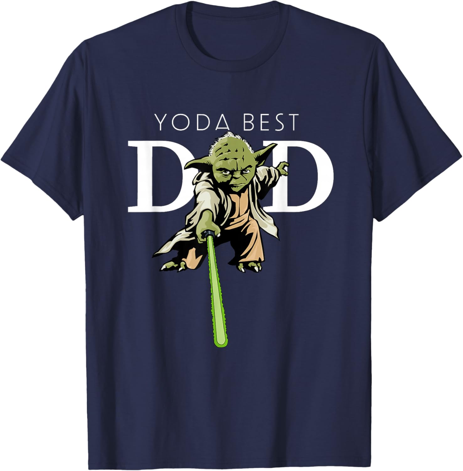 Star Wars Yoda Lightsaber Best Dad Father's Day T-Shirt