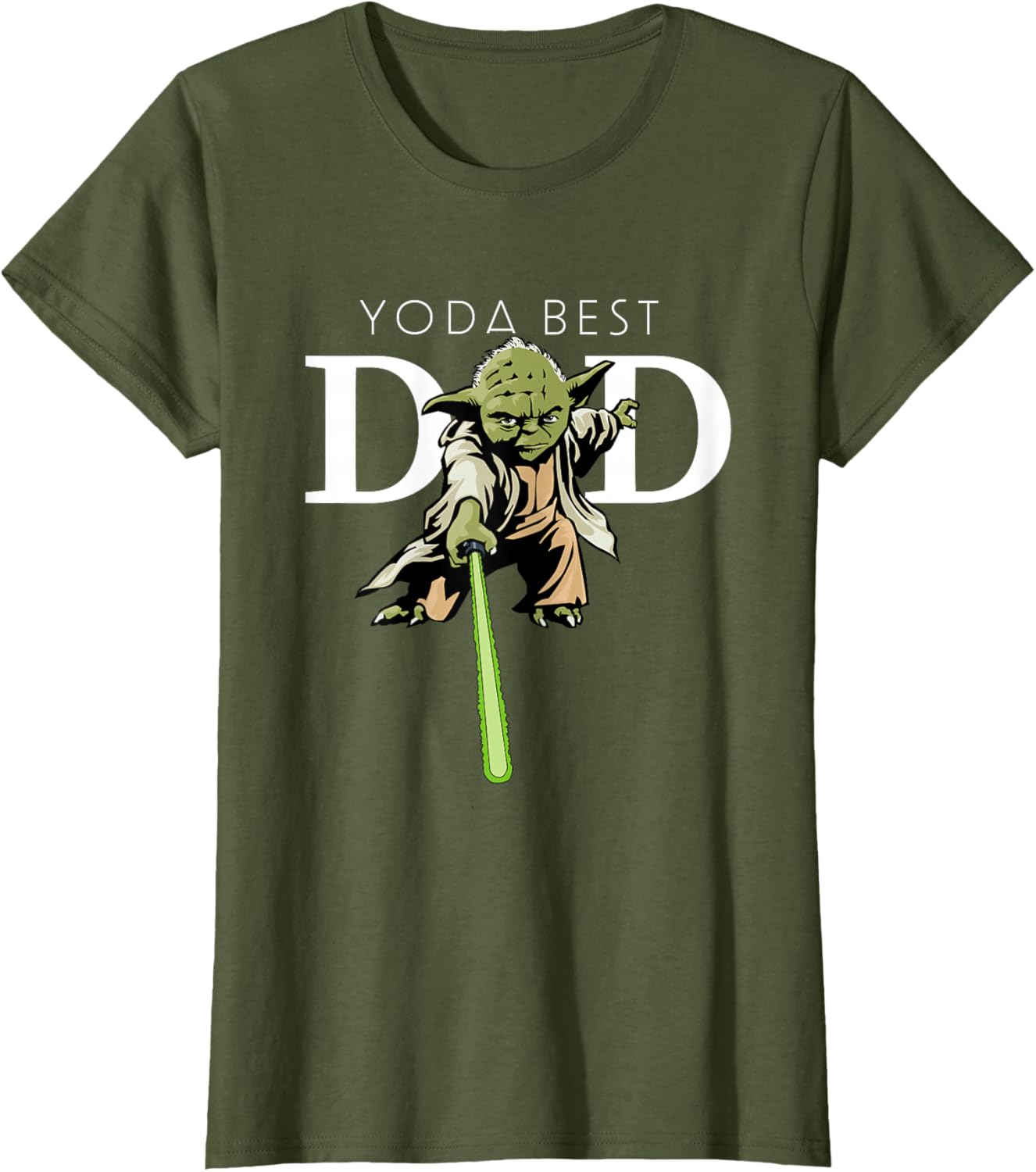 Star Wars Yoda Lightsaber Best Dad Father's Day T-Shirt