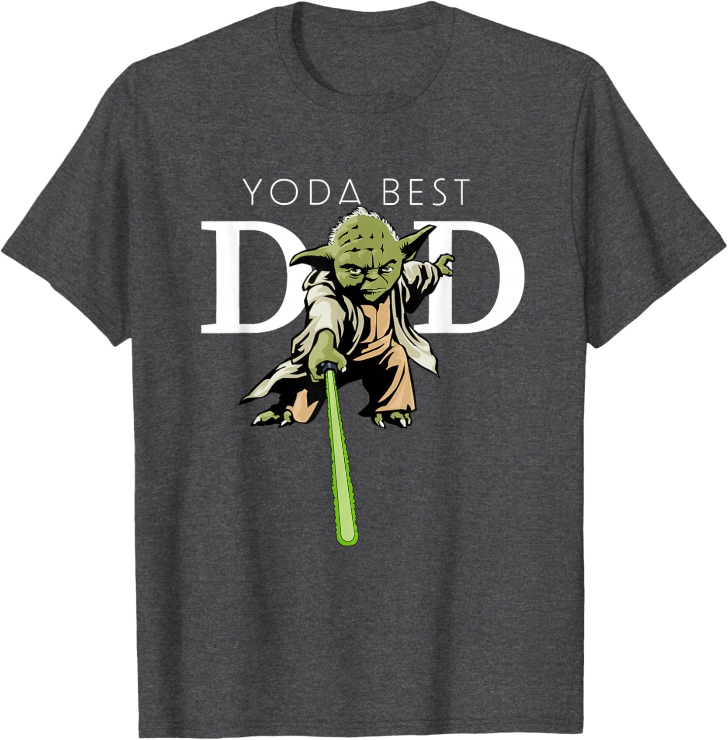Star Wars Yoda Lightsaber Best Dad Father's Day T-Shirt
