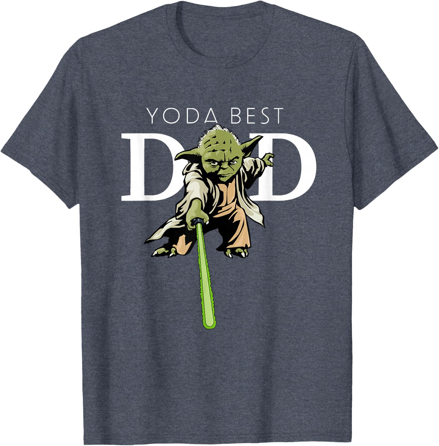 Star Wars Yoda Lightsaber Best Dad Father's Day T-Shirt