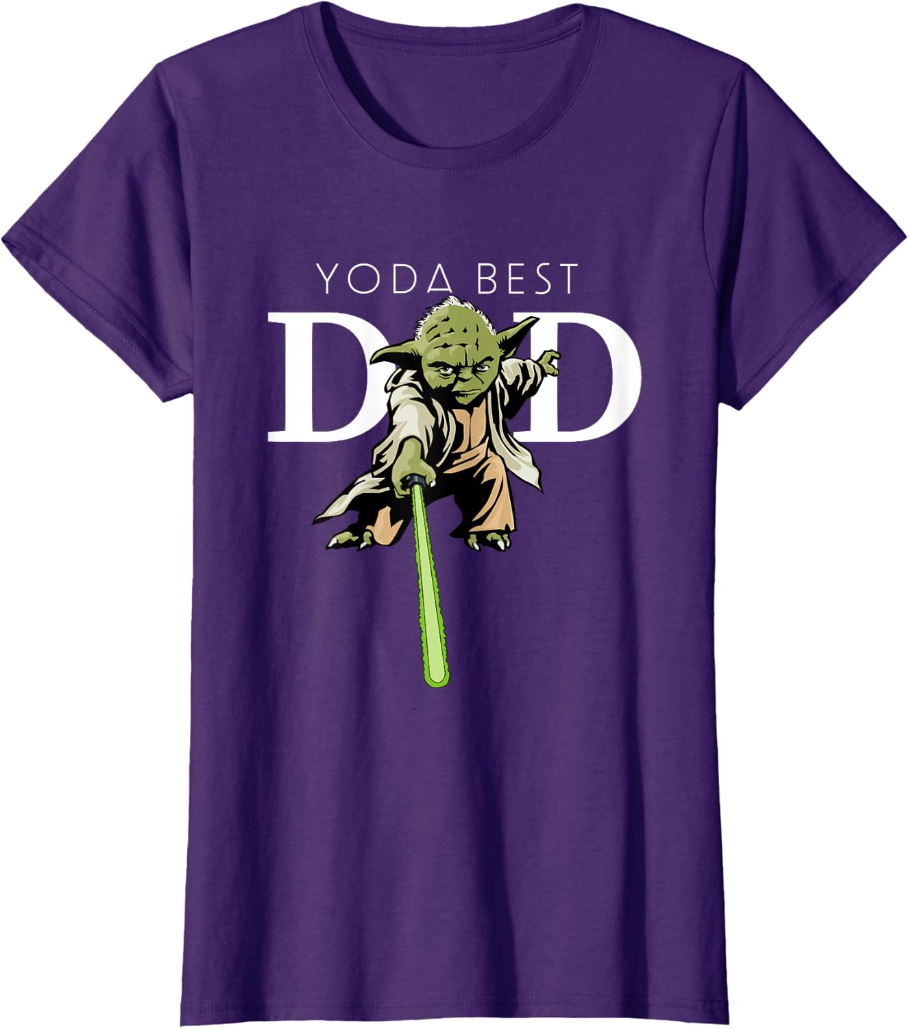 Star Wars Yoda Lightsaber Best Dad Father's Day T-Shirt