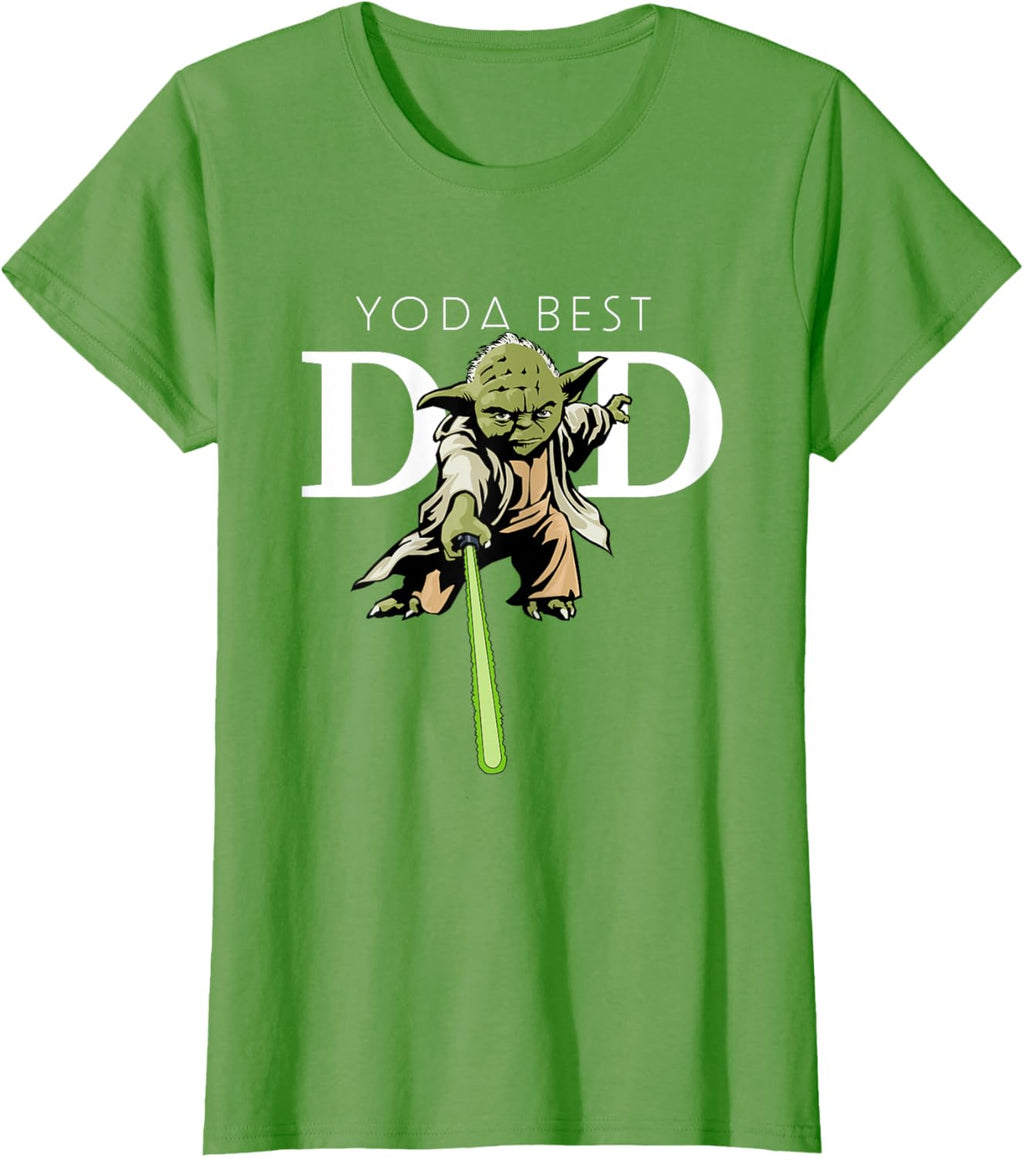 Star Wars Yoda Lightsaber Best Dad Father's Day T-Shirt