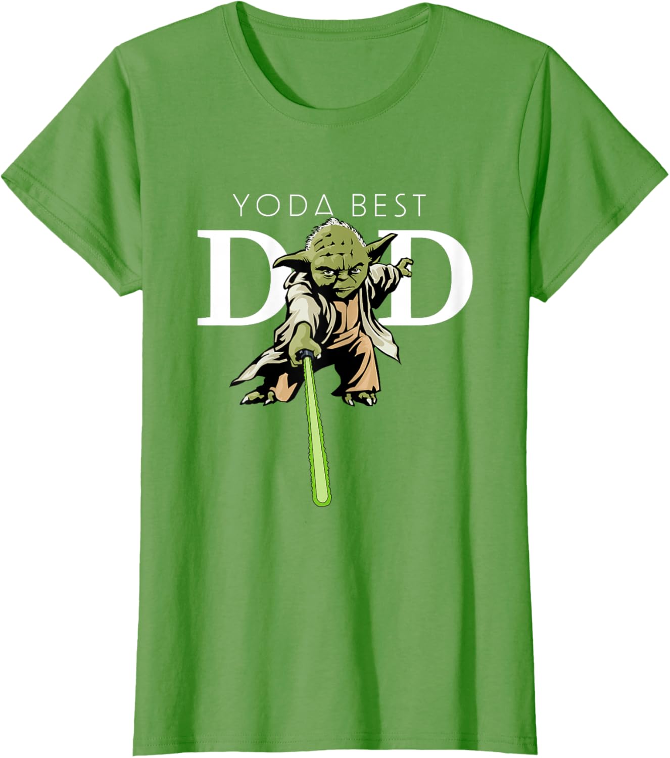Star Wars Yoda Lightsaber Best Dad Father's Day T-Shirt