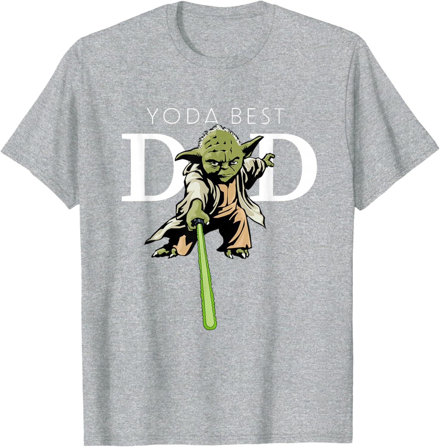 Star Wars Yoda Lightsaber Best Dad Father's Day T-Shirt