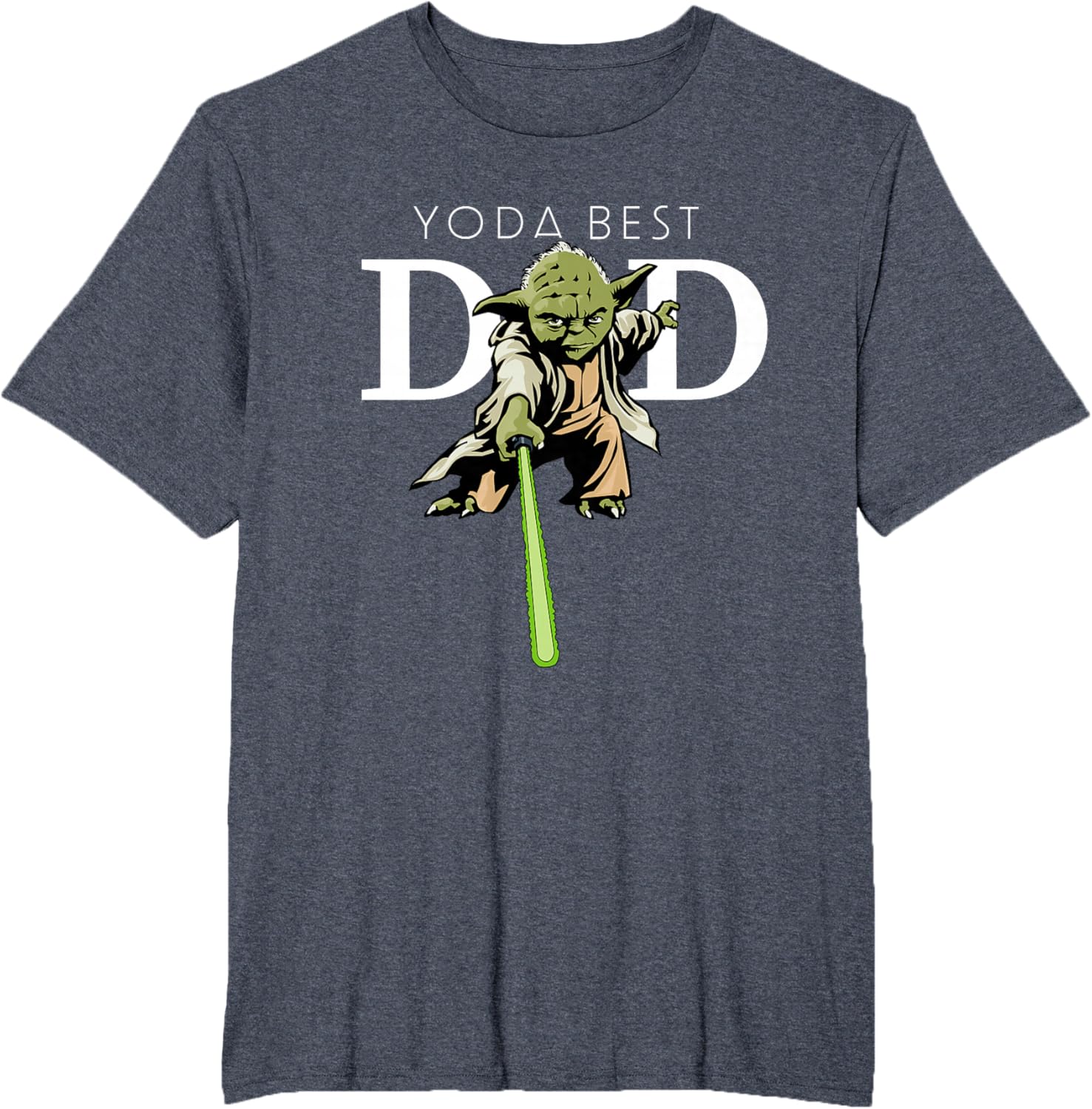 Star Wars Yoda Lightsaber Best Dad Father's Day T-Shirt